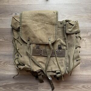 Vintage 60s Italian Alpine Mountain Rucksack Backpack Military Italy